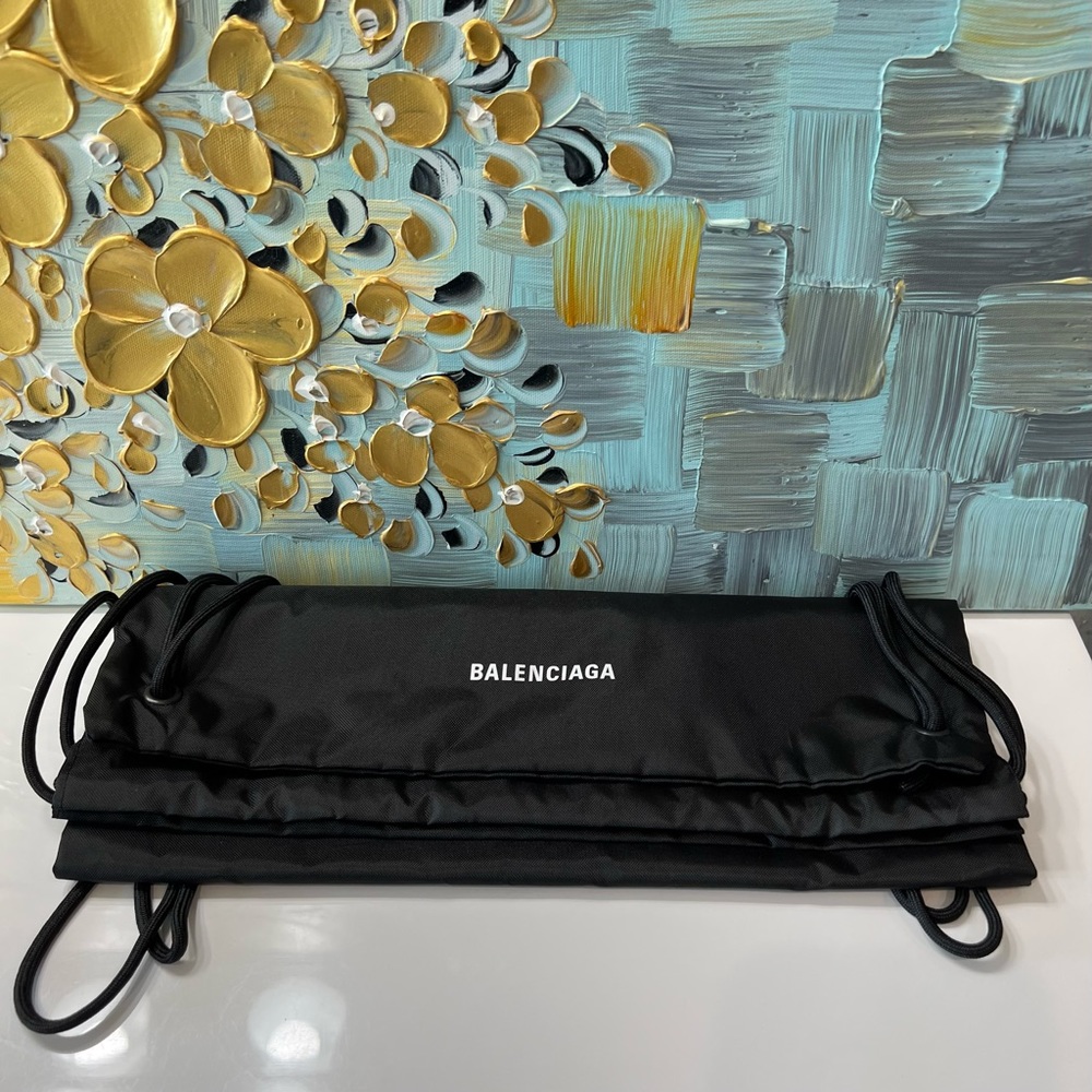Balenciaga Logo Lightweight Nylon Drawstring Backpack